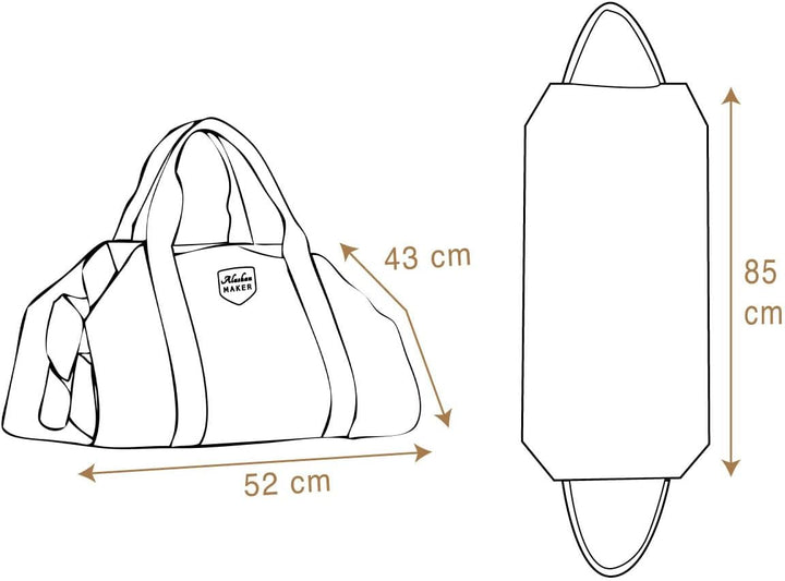 Lumberjack Holztasche aus gewachstem Canvas Farbe charcoal, Charcoal