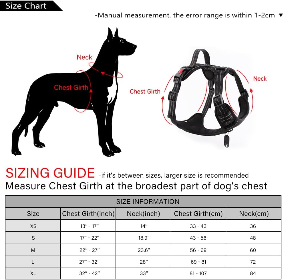 Hundegeschirr Anti Zug Geschirr Hund No Pull Verstellbar Atmungsaktiv Reflexstreifen Brustgeschirr H