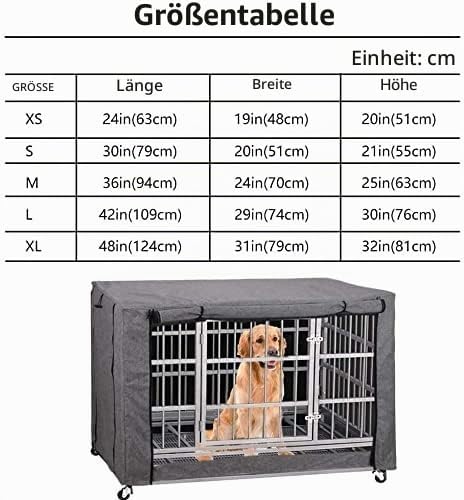 chengsan Hundekäfigabdeckung, Hundekaefig Abdeckung, Hundebox Abdeckung, langlebig, Winddicht, Abdec
