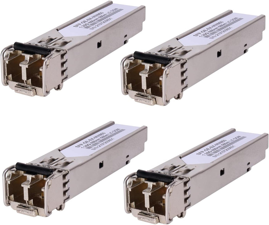 4 Stück 1,25G 850nm Multimode SFP LC Transceiver Glasfasermodul 550 Meter 1000Base-SX LC MMF für Cis
