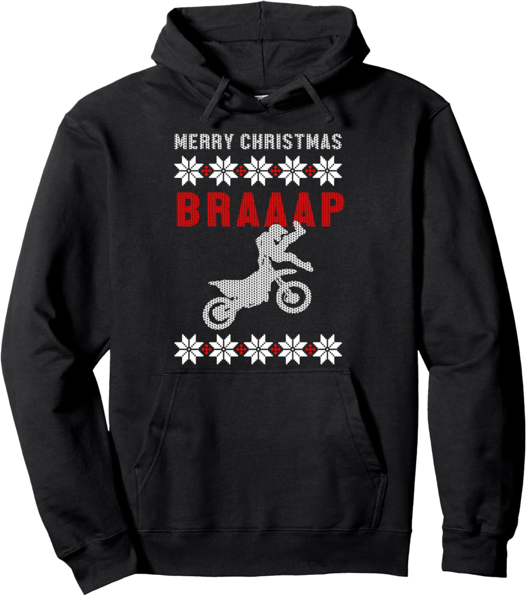 Motocross Dirt Bike Biker Ugly Christmas Motorrad Geschenk Pullover Hoodie