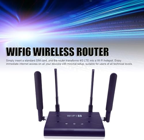 4G Router WiFi6, LTE 300 Mbit/s, SIM-Kartensteckplatz, einfach Einrichtung, Multi-Device, High-Speed