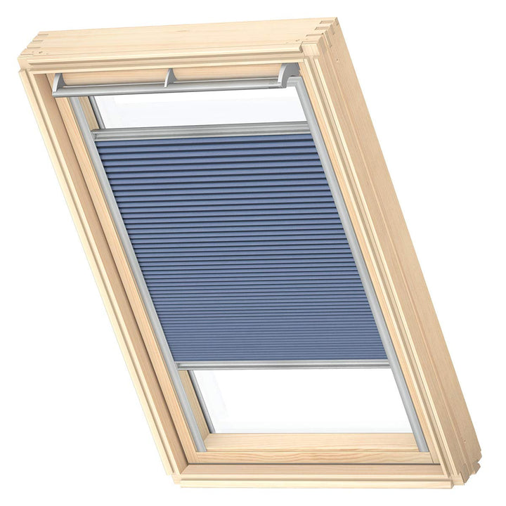 VELUX Original Wabenplissee, PK08, Nachtblau, mit Grauer Führungsschiene PK08 Nachtblau, PK08 Nachtb