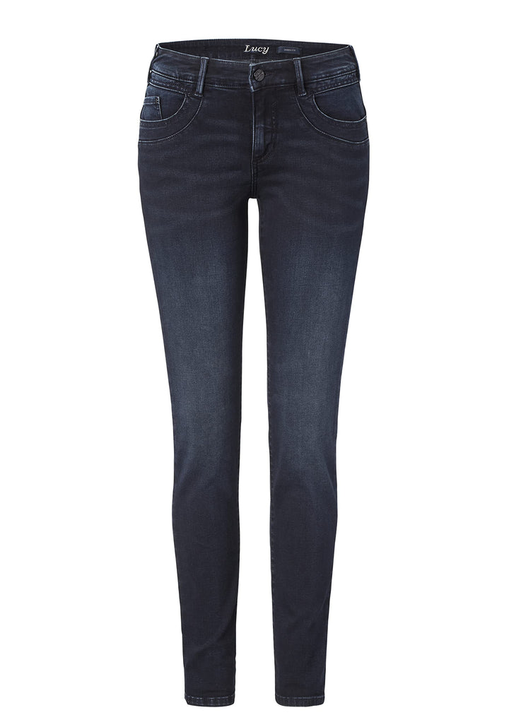 PADDOCK'S Shape Denim Röhrenjeans mit Stretch Lucy Bue Black Dark Stone 5732 40W / 34L, Bue Black Da
