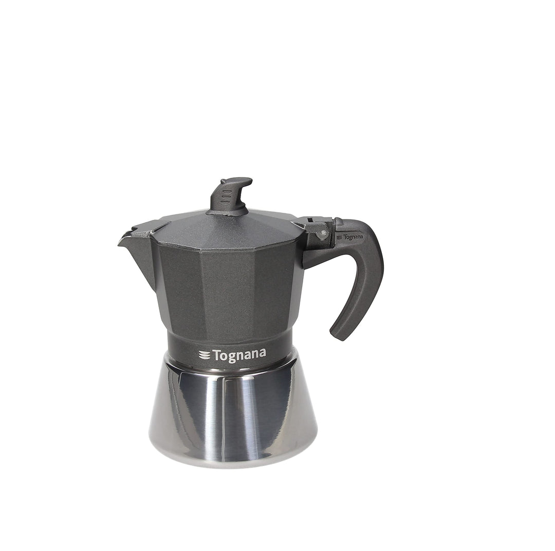 Tognana Ultra Class Induction Mokkakocher, 3 Tassen, Grau 3 tazze Grau, 3 tazze Grau