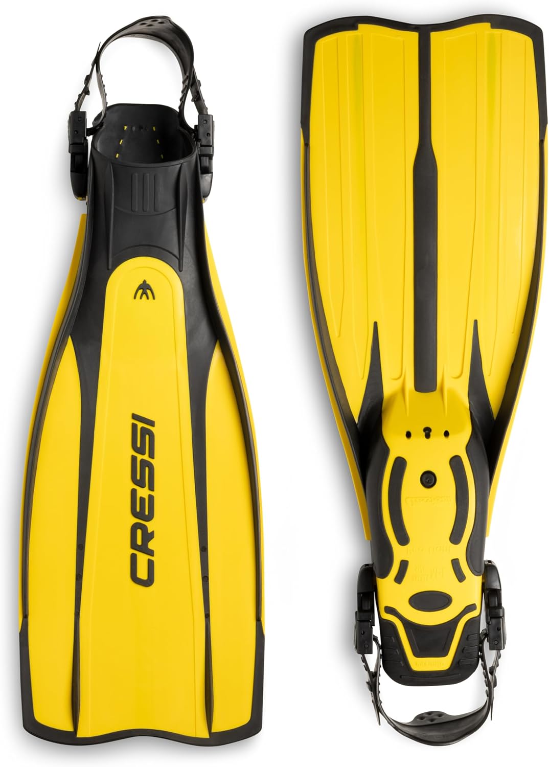 Cressi Pro Light Open Heel Tauchen Flossen XS/S (37/39) Schwarz/Gelb, XS/S (37/39) Schwarz/Gelb