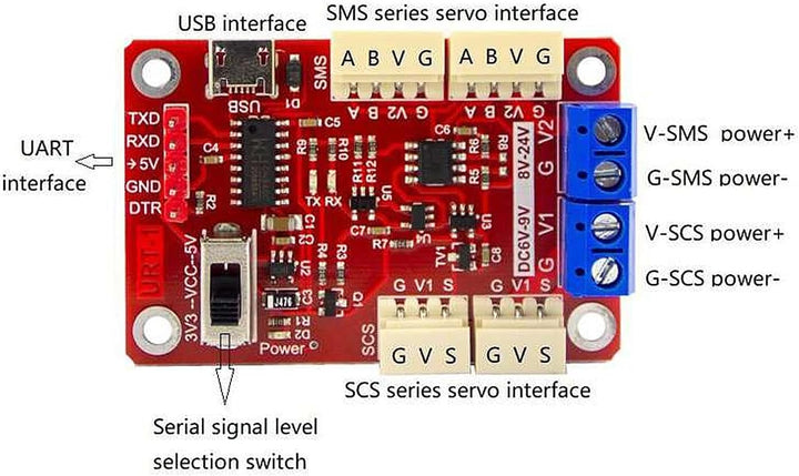 Serial Bus Servo Signal Conversion Board FE-URT-1 Multifunktions-Konverter Serial Port USB/URAT auf