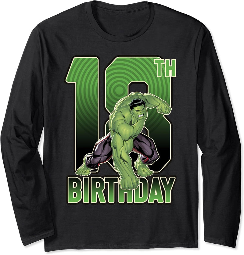 Marvel Hulk Smash 18th Birthday Langarmshirt