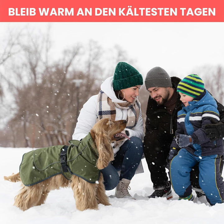 DOGOPAL Hundemantel Wasserdicht | Wintermantel &amp; Hunderegenmantel mit Fleecefutter, Reflektierend un