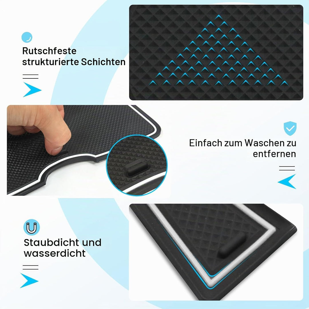 CDEFG Kompatibel mit Renault Austral E-Tech Hybrid 2022 2023, Gummimatten Mittelkonsole Antirutschma