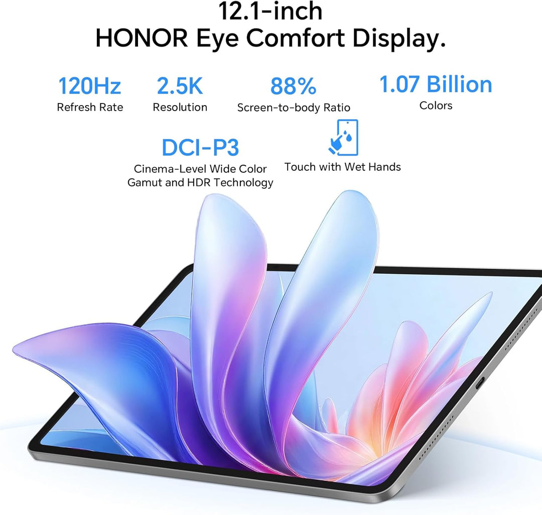 HONOR Pad 10 Tablet 8+256 GB, 12,1 Zoll, 120 Hz, 2,5K-Display, Snapdragon 7 Gen 3, 10100-mAh-Akku, u