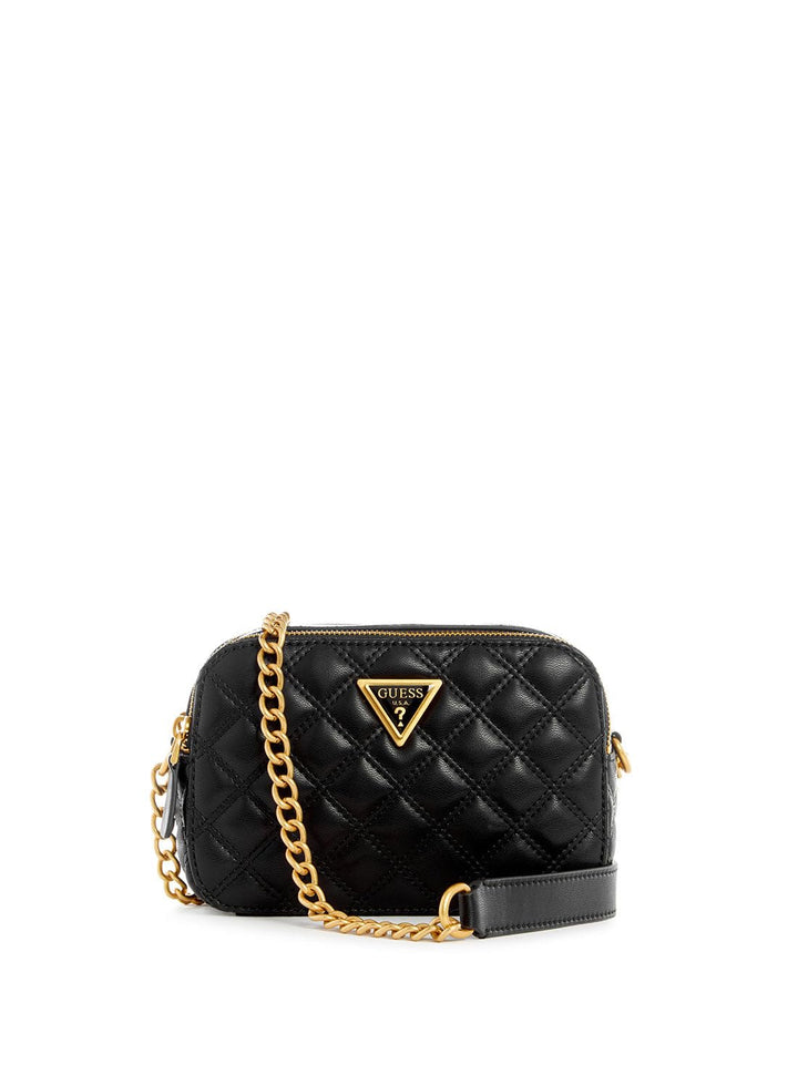 GUESS Damen Giully Kameratasche Umhängetasche, Kamera Schwarz, Schwarz
