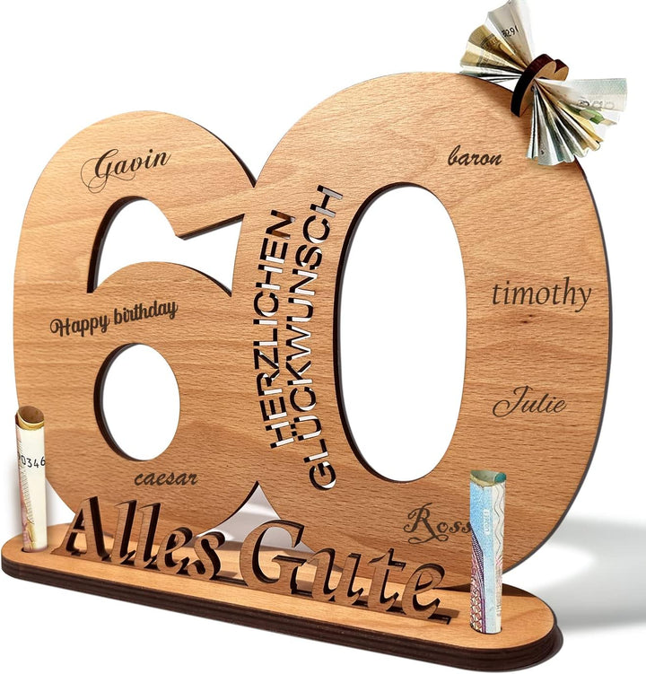 Holzschild Gästebuch Geburtstag Holz - 2023 Geburtstag Jubiläum für Jahre Mann Frau Holz Schild Gäst