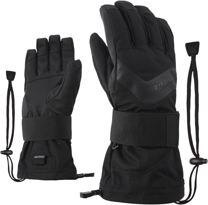 Ziener Milan As Snowboard-Handschuhe/Wintersport | Wasserdicht, Atmungsaktiv 11 black hb, 11 black h