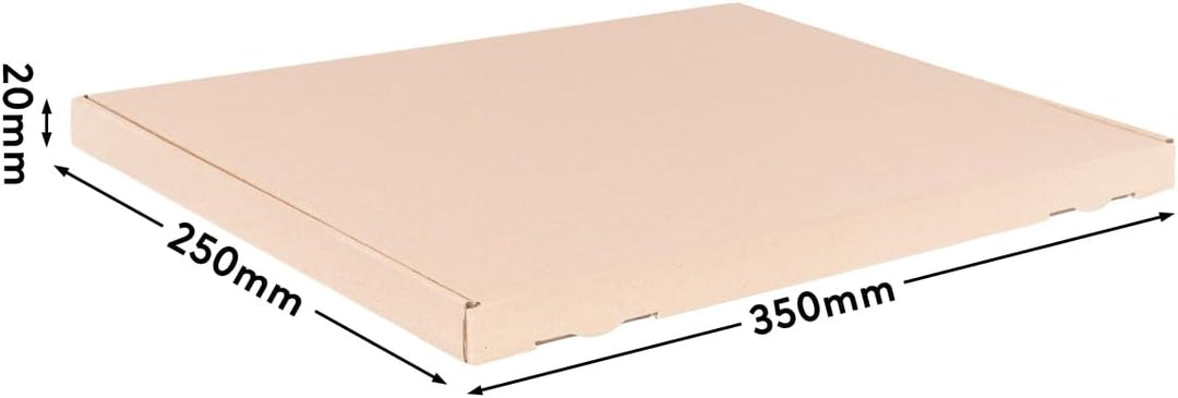 100 Grossbriefkartons 350x250x20mm Braun Versand Post Faltschachtel GB-2 DIN A4 / B4 für Warensendun
