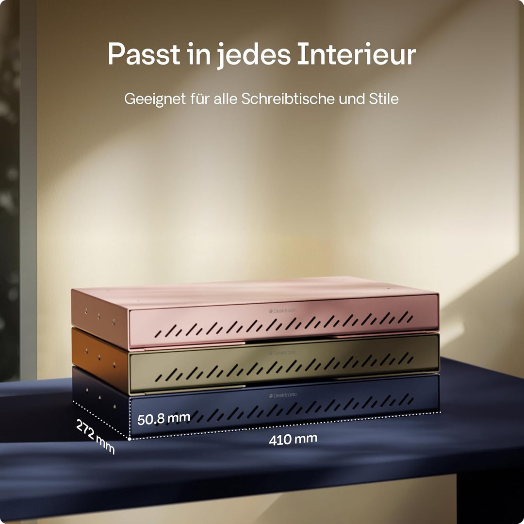Desktronic Schreibtisch-Organizer, Untertisch-Aufbewahrungsbox, Schreibtisch für Büro Schule Homeoff
