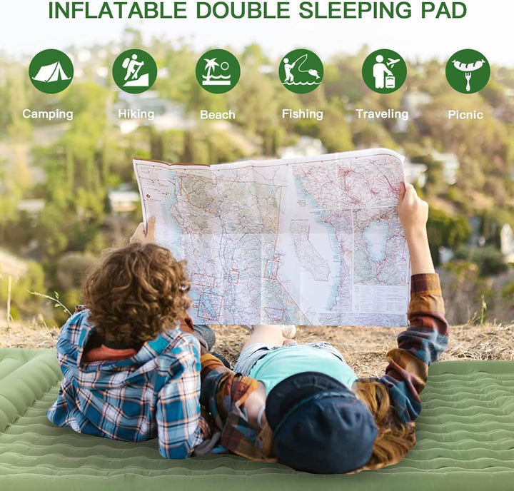Isomatte Camping 2 Personen Outdoor, 196 x 135 x 12 cm Isomatte Outdoor Isomatten Camping Matratze m