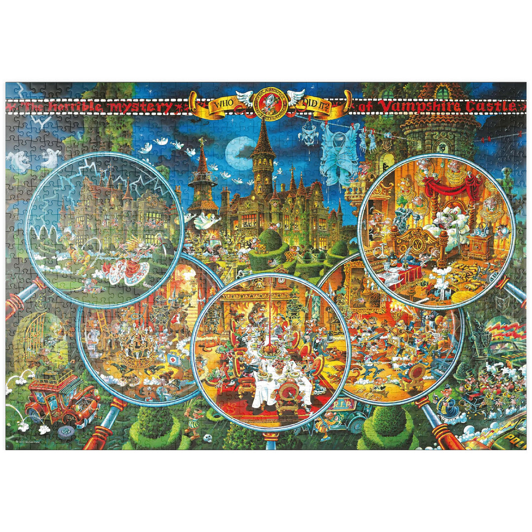 Crime Scene - Michael Ryba - Cartoon Classics - Premium 1000 Teile Puzzle - MyPuzzle Sonderkollektio