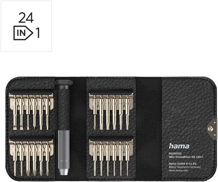 Hama Feinmechaniker Schraubendreher Mini (u.a. Kreuzschlitz, Schlitz, Torx Reparatur-Set magnetisch