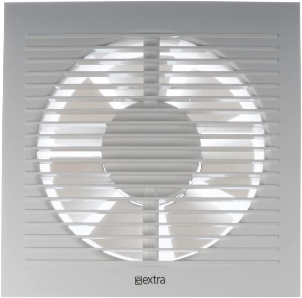 EUROPLAST Ø 150mm Wandventilator Lüfter Abluft Kabel Schalter Ventilator Küche WC Bad - Kunststoff -