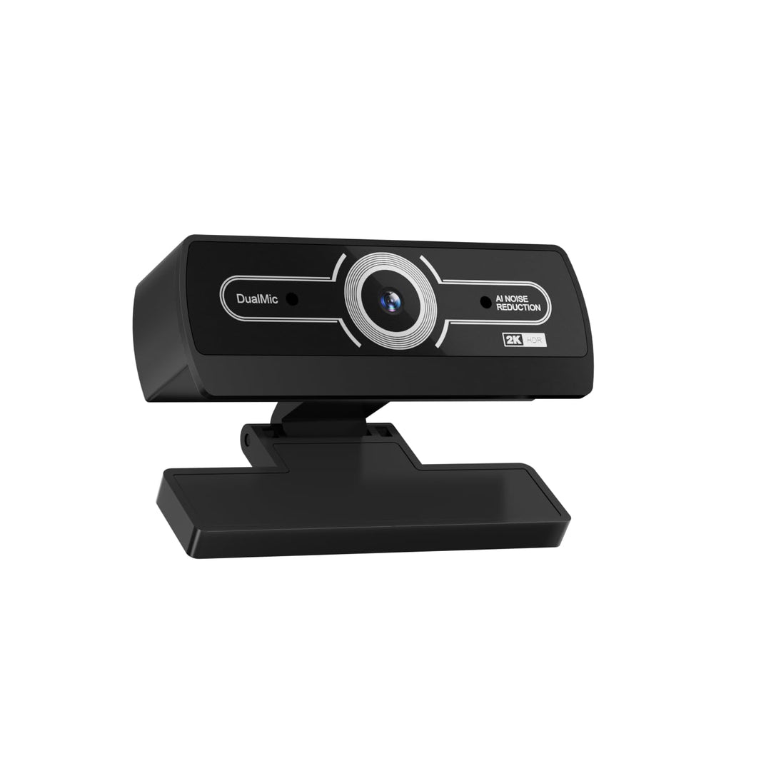 Webcam 2K, USB A Webcam mit Mikrofo, Kamera PC, Rauschunterdrückung Automatische Fixfokus für Live S