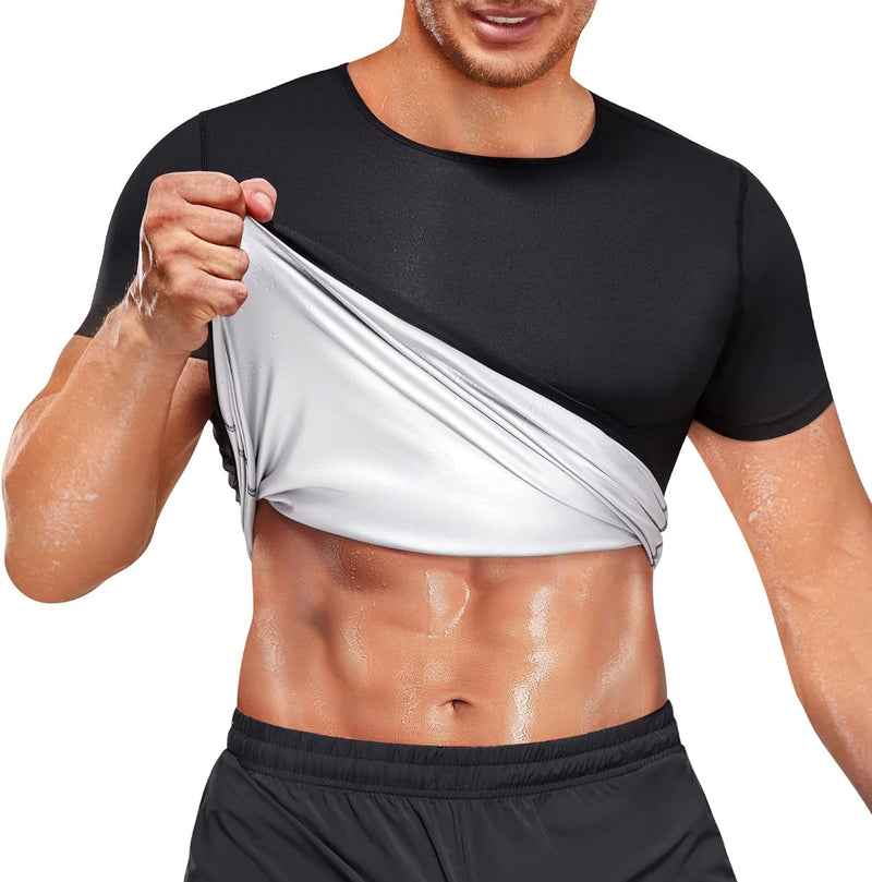 CHUMIAN Herren Sauna Weste Schweiss Sauna Shirt Saunaweste Body Shaper sport Tank Top abnehmen Fitne