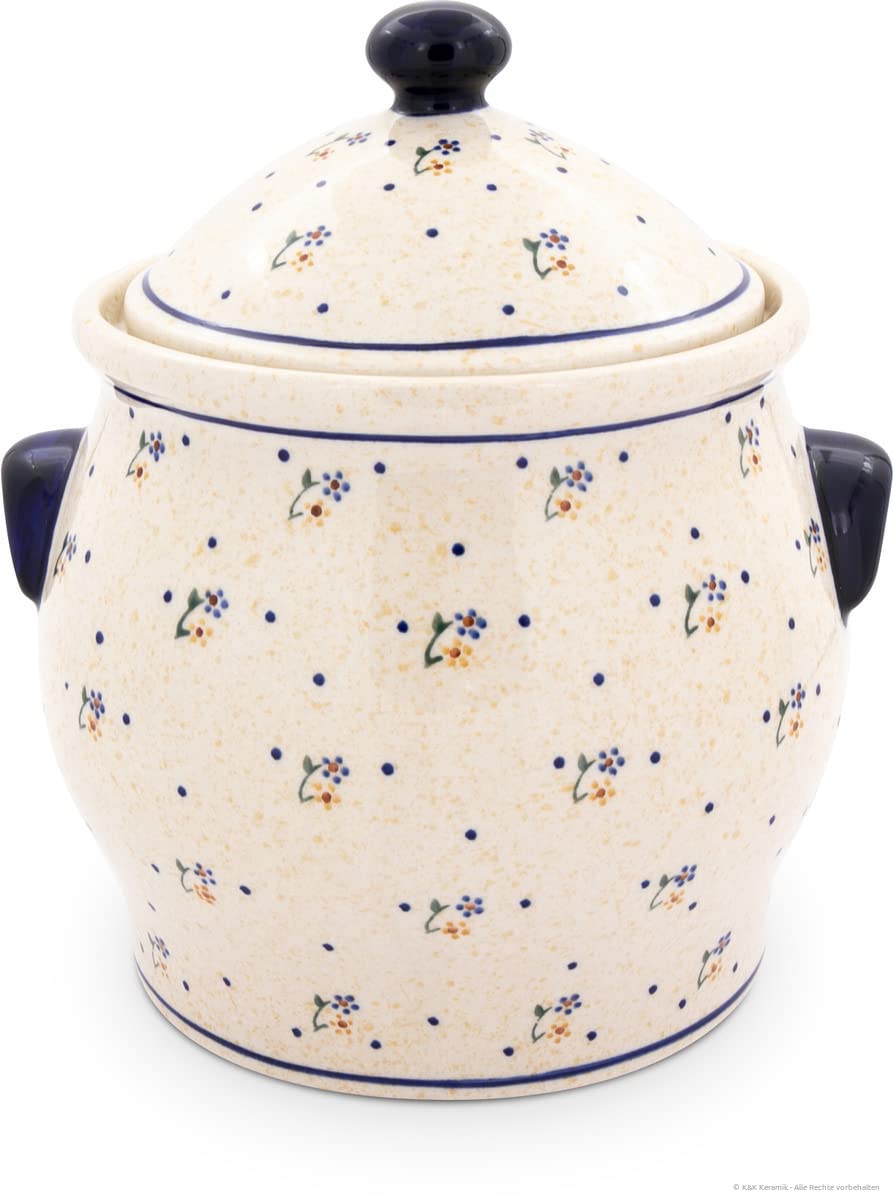 Bunzlauer Keramik Kartoffeltopf/Mehrzwecktopf/Keramiktopf 5 Liter Dekor 111