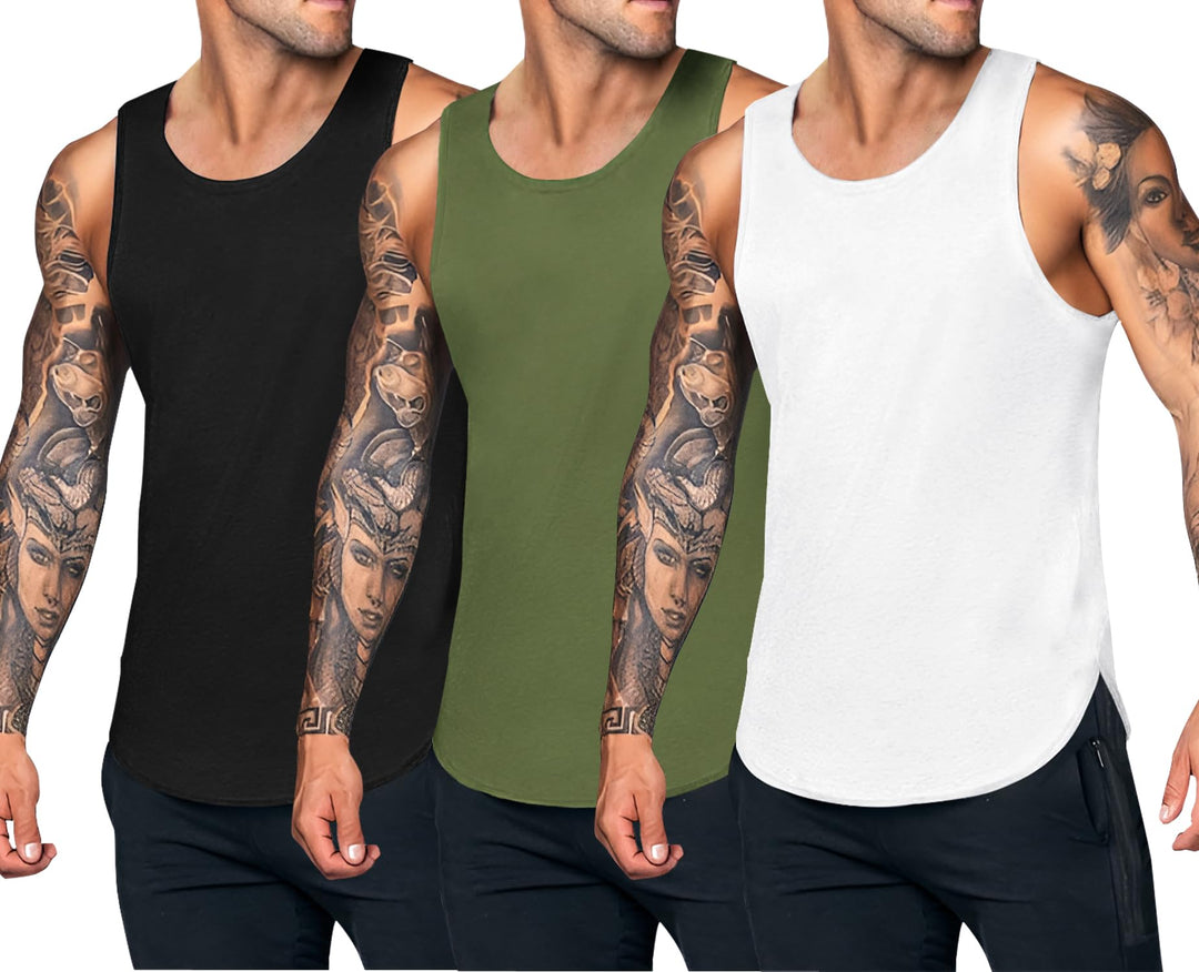 COOFANDY Herren Tank Top Bodybuilding Tanktops Ärmelloses Muskelshirt Fitness Stringer Achselshirts