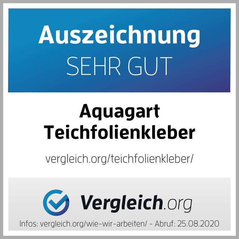 Auqagart 2x Kleber für Teichfolie Ufermatte Steinfolie I Folienkleber wasserbeständig UV-stabil und