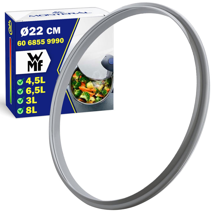 Dichtungsring für WMF Schnellkochtopf Ø 22 cm mit dem Originalcode 60 6855 9990 6068559990 Garantie