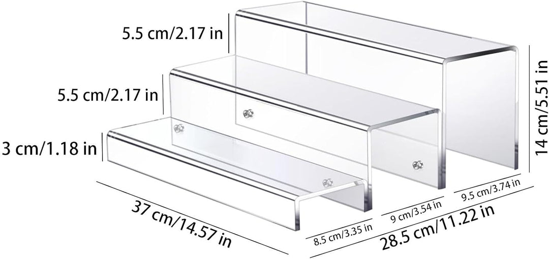 Liquor Bottles, 3-Tier Acrylic Liquor Display Stand, Liquor Bottle Riser Shelf, Wine Bottle Display