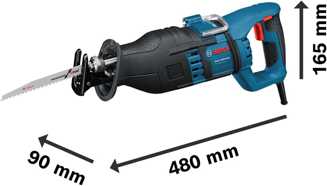 Bosch Professional Säbelsäge GSA 1300 PCE (Leistung 1.300 Watt, max. Schnitttiefe: 230 mm, mit SDS u