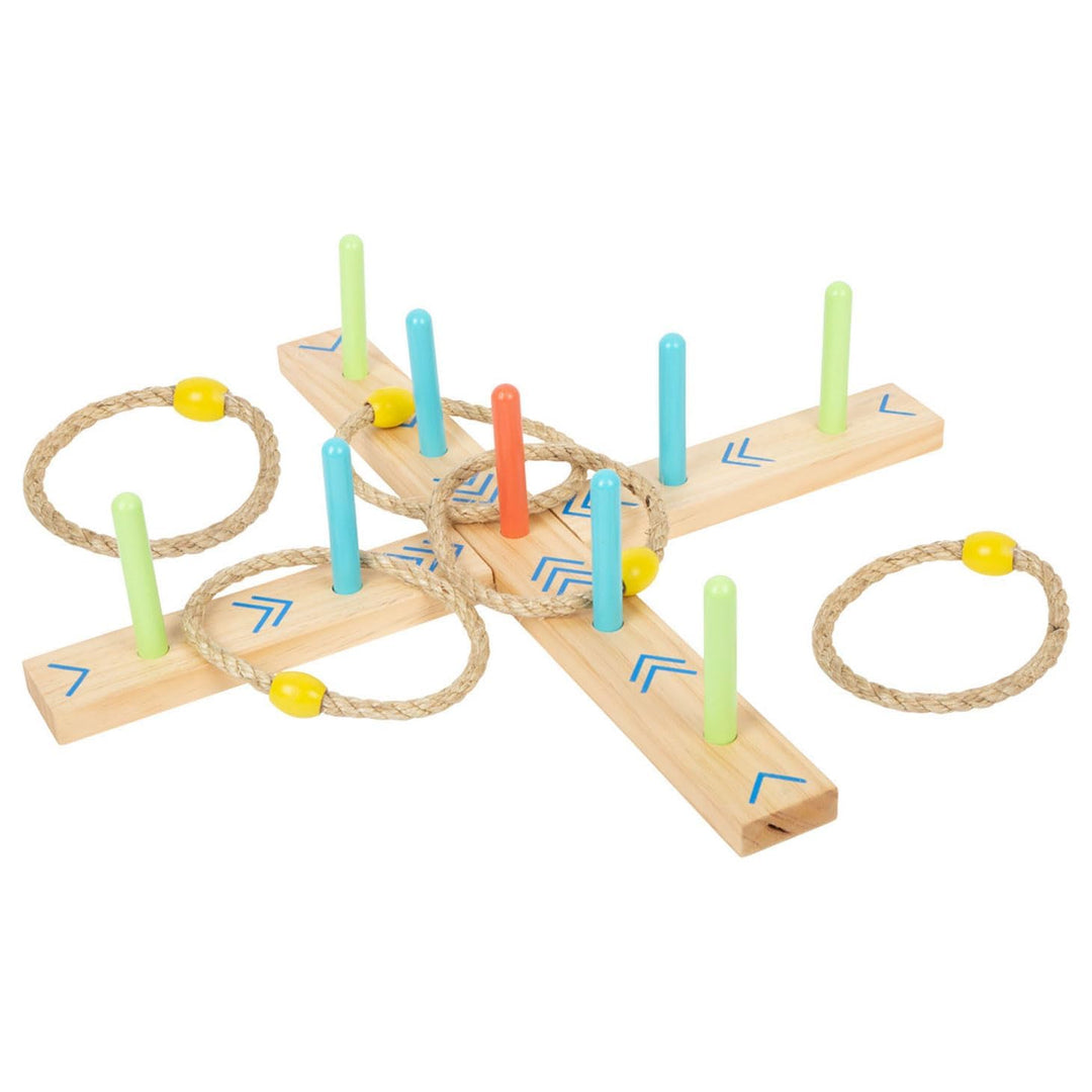 small foot Ringwurfspiel "Active", aus Holz, Garten-Spiel für Kinder ab 3 Jahren, 12035, Ringwurf