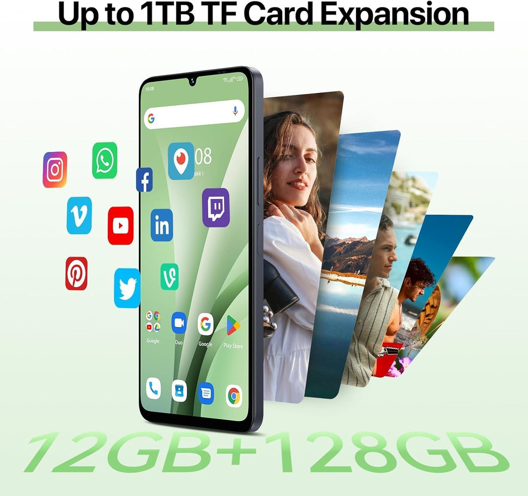 UMIDIGI G9C Android 14 NFC Smartphone(2024),12(6+6)+128GB,90Hz,50MP+8MP Kamera,Bluetooth 5.4,Simlock