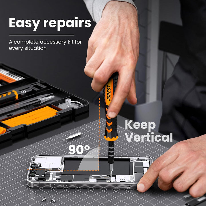 JOREST 59Pcs Feinmechaniker Schraubendreher Set, Mini Werkzeug mit Torx T5 T6 T8, T9, P5 usw, Repara