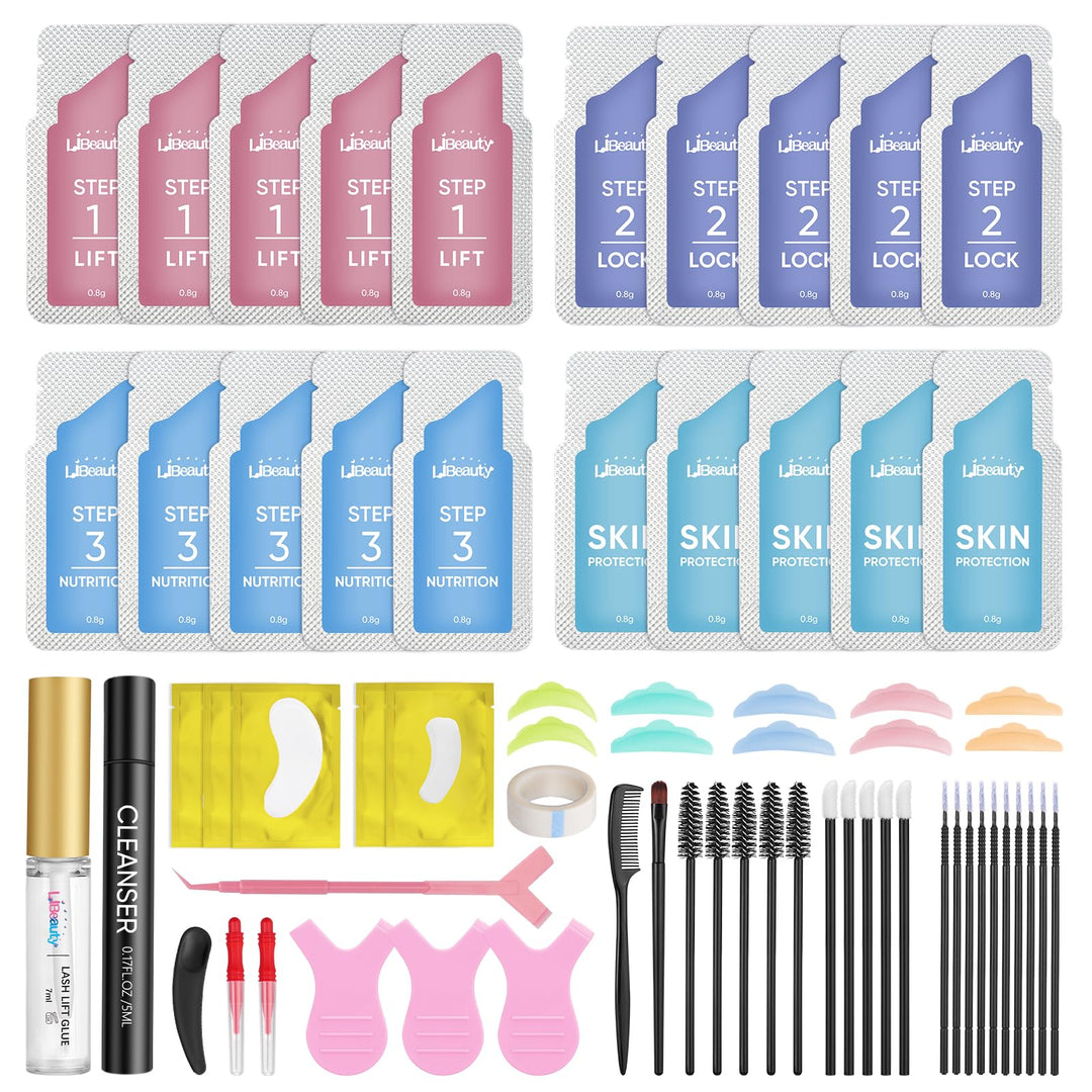 Libeauty Wimpernlifting Set & Augenbrauen Lifting Set – Lash Lifting Kit für Natürlich Geschwungene
