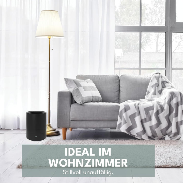 12L Mülleimer Schwarz Matt – Vielseitiger Badezimmer Papierkorb & WC Mülleimer, Büro Mülleimer Schwa