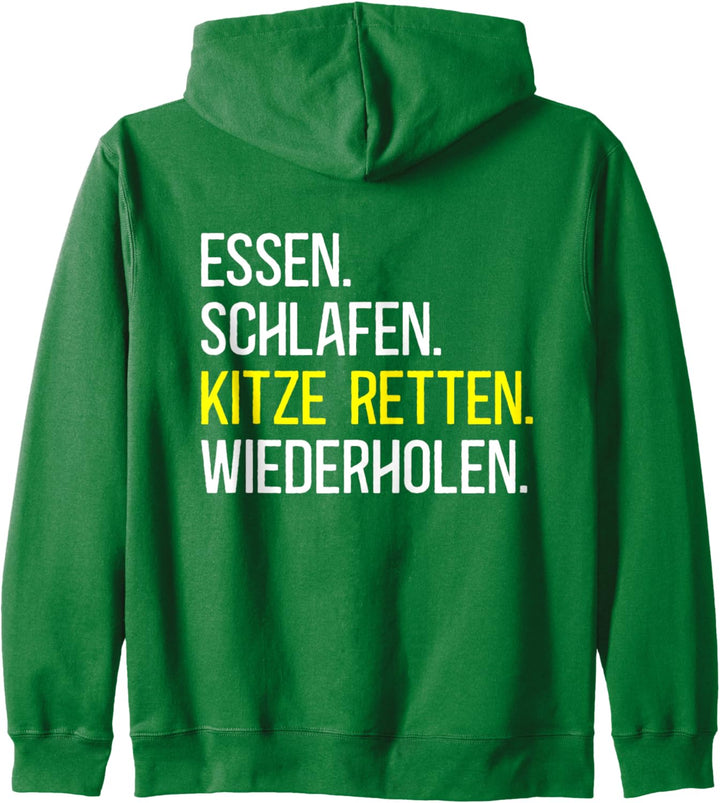 Rehkitz Retter Landwirt Kitze Retten Kitzrettung Tierrettung Kapuzenjacke