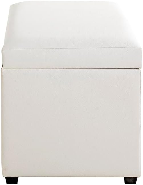 HAKU Möbel Sitztruhe, MDF, weiss, T 39 x B 58 x H 42 cm, Weiss
