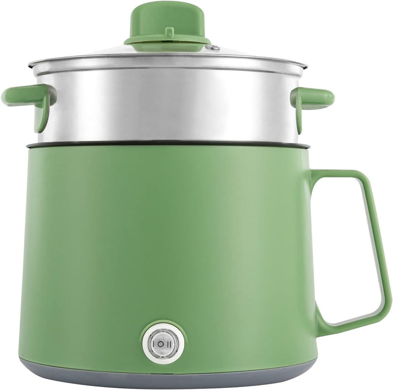 SABUIDDS 1.7L Elektrischer Hot Pot Topf, Multifunktions Elektro Kochtopf mit Warmhaltefunktion Tragb