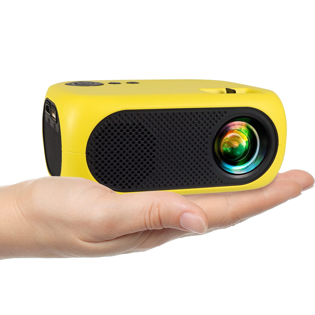 Mini Beamer, Tragbarer Heimkino Projektor für Handy, HDMI AV Kompatibel mit DVD, Firestick, Laptop,