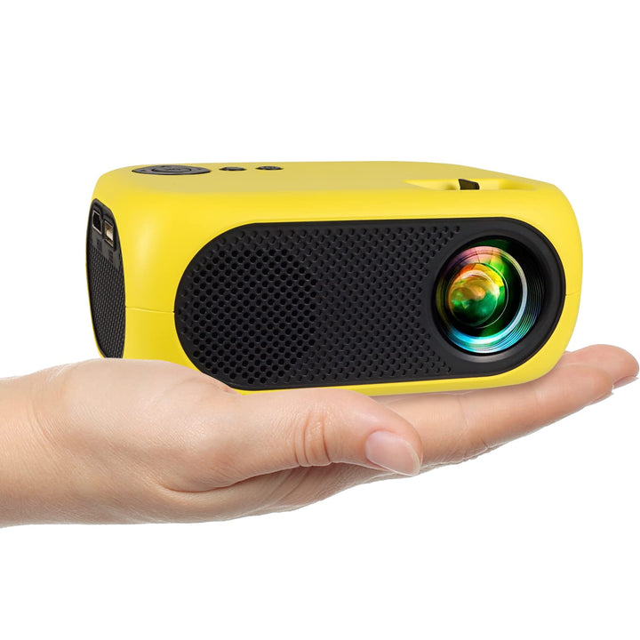 Mini Beamer, Tragbarer Heimkino Projektor für Handy, HDMI AV Kompatibel mit DVD, Firestick, Laptop,