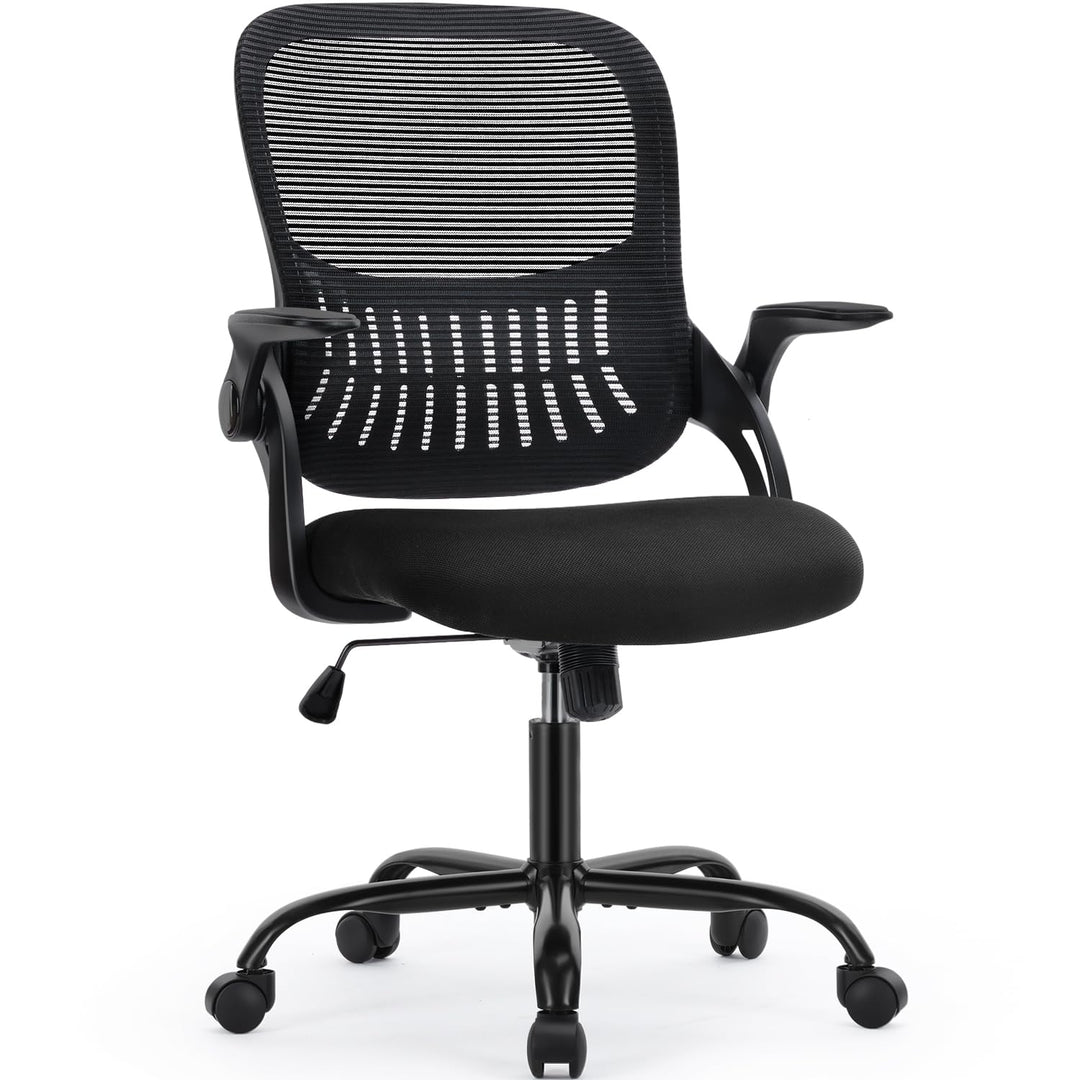 DUMOS Bürostuhl Ergonomisch Schreibtischstuhl mit Lendenwirbelstütze Verstellbaren Armlehnen Drehstu