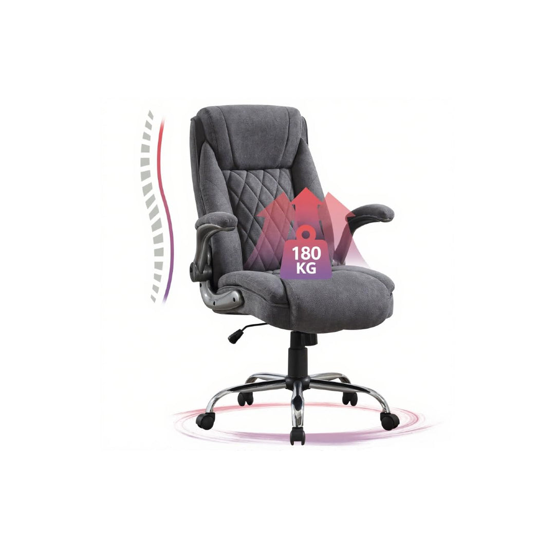 Bosmiller Ergonomischer Bürostuhl 180KG Verstellbare Schreibtischstuhl mit Hoher Rückenlehne und Bre
