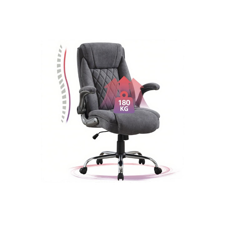 Bosmiller Ergonomischer Bürostuhl 180KG Verstellbare Schreibtischstuhl mit Hoher Rückenlehne und Bre