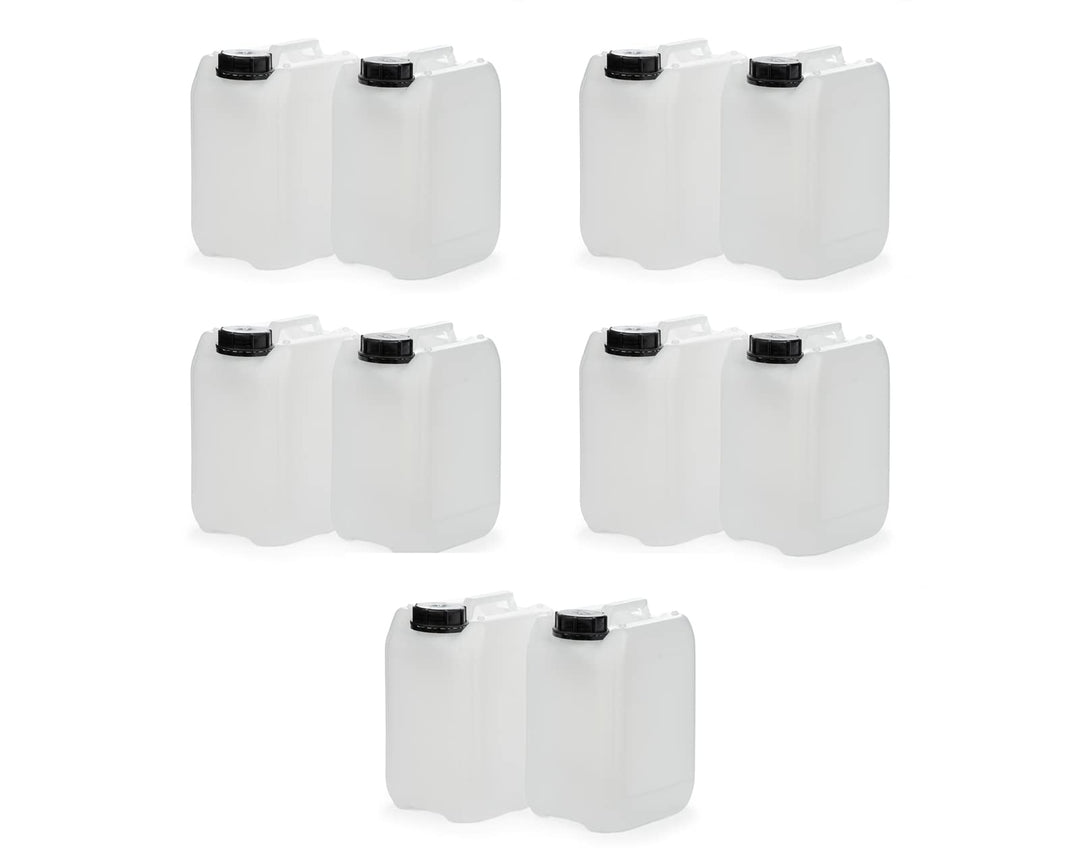 Octopus 10x 5L Kanister leer aus HDPE, mit Verschluss DIN 51mm und UN Zulassung, Wasserkanister, 10x