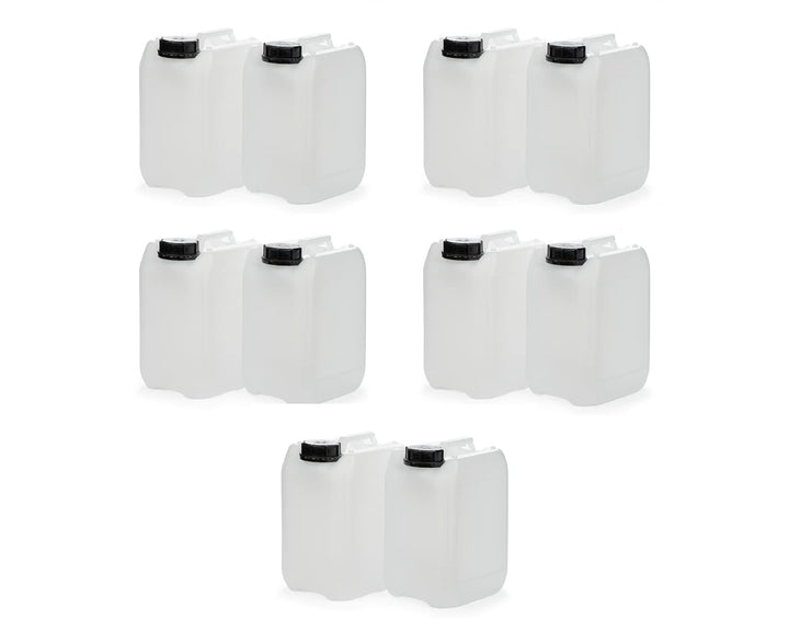 Octopus 10x 5L Kanister leer aus HDPE, mit Verschluss DIN 51mm und UN Zulassung, Wasserkanister, 10x