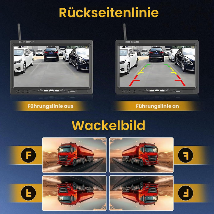 Hikity Rückfahrkamera Kabellos Set 7&