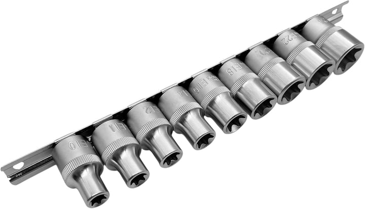 Alkan Steckschlüssel-Einsätze E10-E24, 1/2" Zoll-Antrieb für E-Profil aussen Torx Schrauben - E10 -