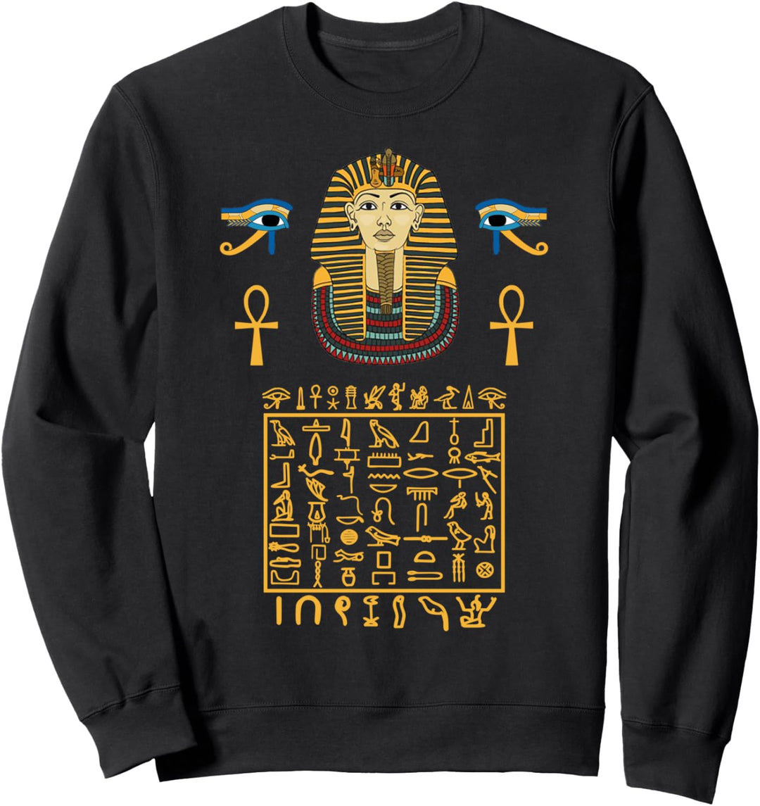 Ägyptische Hieroglyphenbuchstaben Symbole König Tut Pharao Sweatshirt